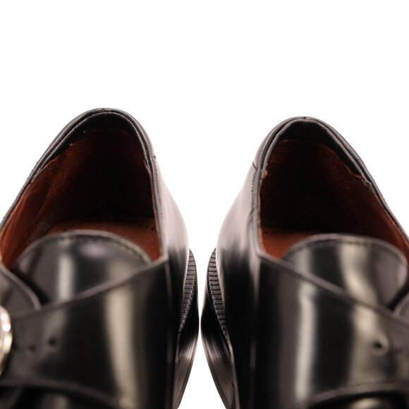 Cole Haan Mens 10D Black Leather Monk Strap Loafers Buckle Dress Shoes Slip-ons - Picture 10 of 13